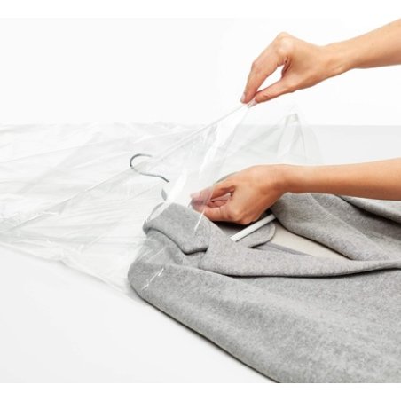 Rayen Garment Protector Cover Transparent Zipper 65 x 125 cm Pack of 3