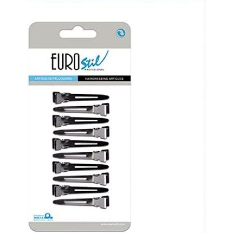 EUROSTIL 10 Small Wide Metal Tweezers - Pack of 10