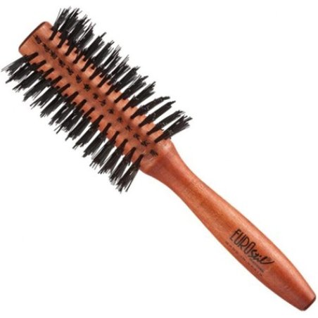 EUROSTIL Unisex Circular Wood Bristle Brush 24mm Black