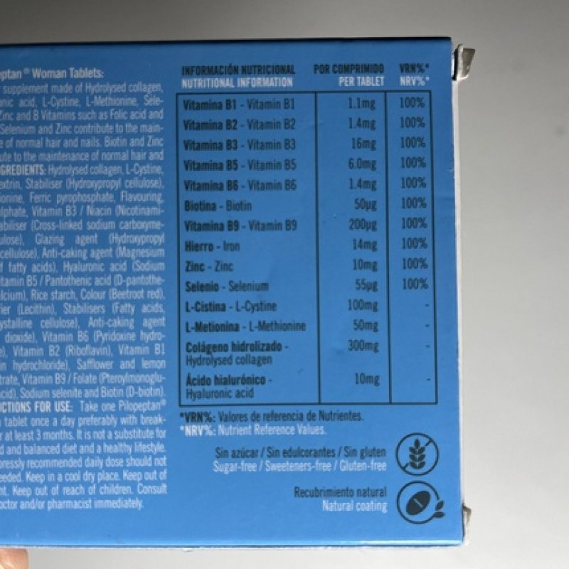 Genové Dermatologics Pilopeptan Woman Hair Tablets 30ct - Exp 5/24 New