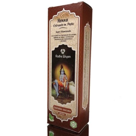 Henna Pasta Castaño Oscuro Radhe 200Ml