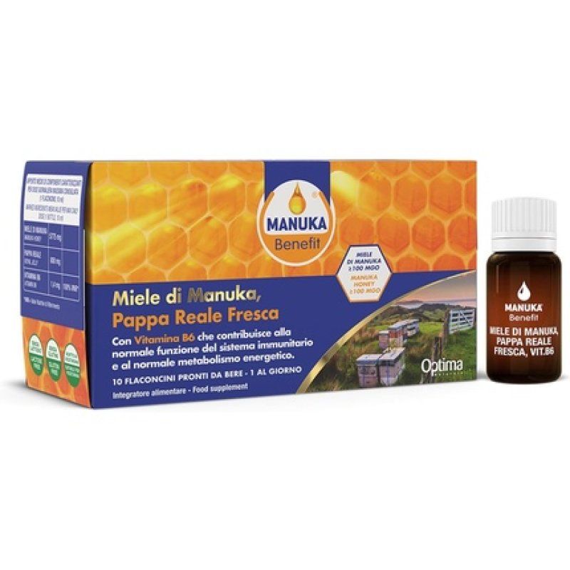 Manuka Benefit Fresh Royal Jelly Manuka Honey Vitamin B6 10 Vials of 10ml