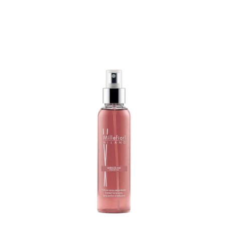 Millefiori Ambra & Rosa Pulvérisateur de rafraichissement d'air Rose Ambre, Orange, Cuir, Musc blanc, Rose 150 ml
