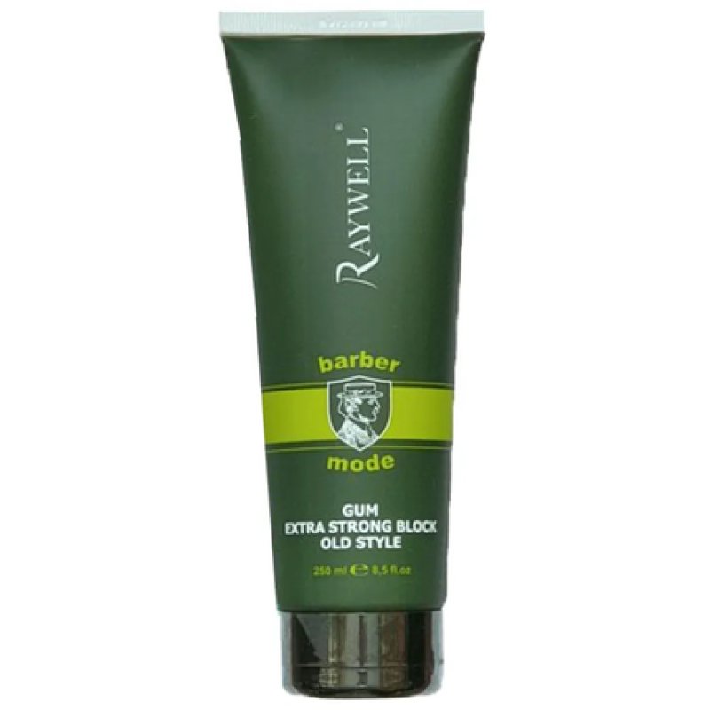 Gel pentru par Raywell Barber Mode Gum Extra Strong Block, Toate tipurile de par, 250ml
