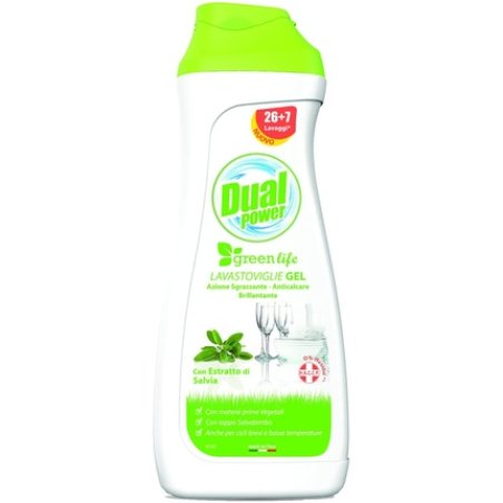 DUAL POWER Greenlife Sage Dishwasher Gel Detergent 660ml