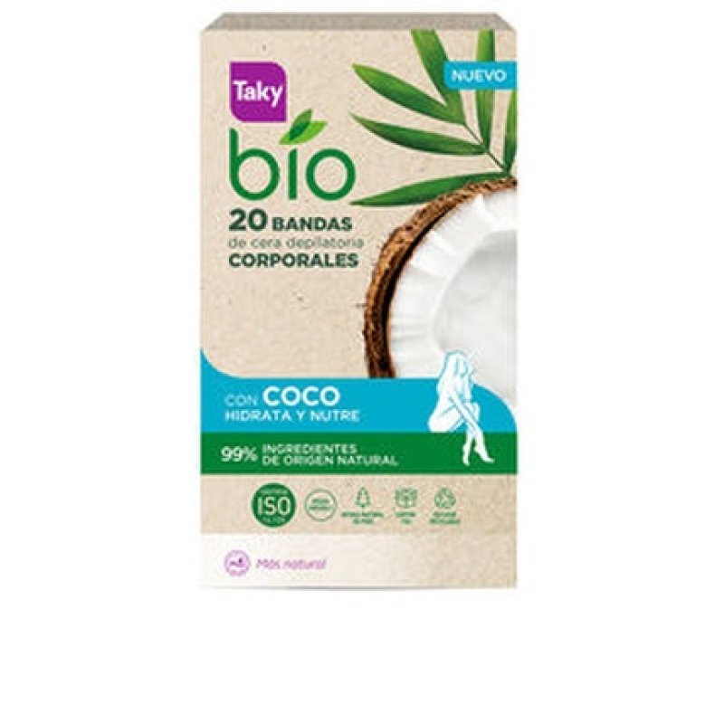 Bio Coco Depilatory Body Wax Strips - 20 Units