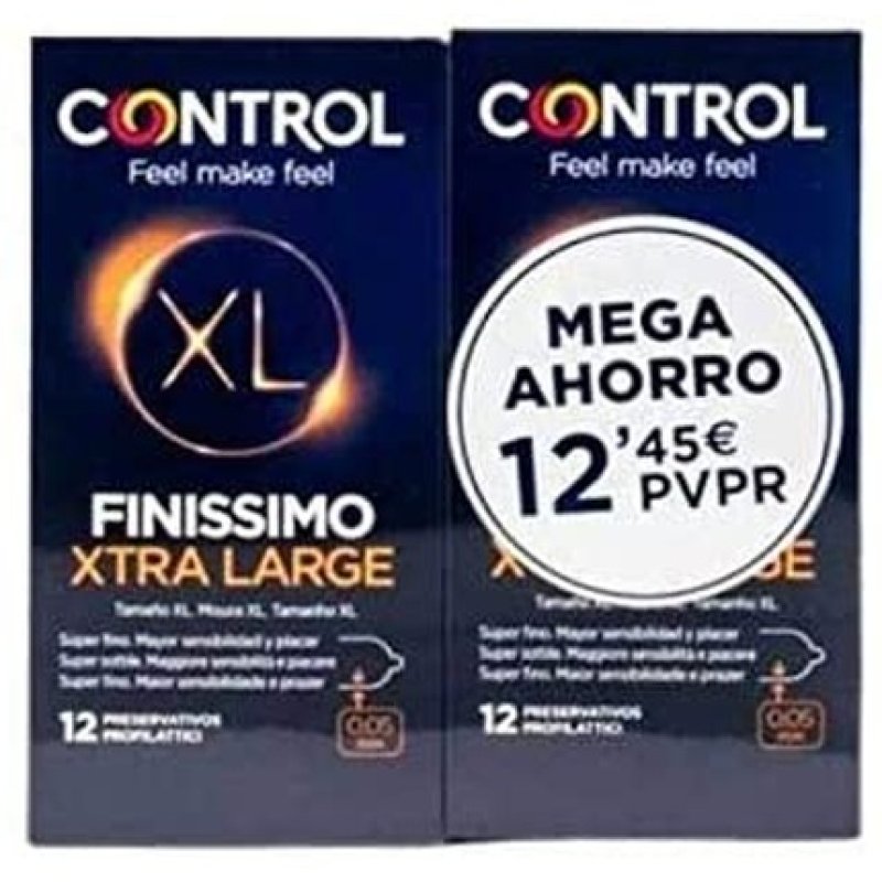 Duplo Condom Control Extra Thin 12 Pieces - Pack of 2