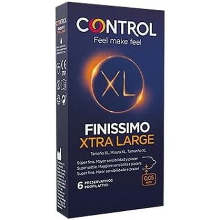Control Sensitivity Finissimo XL Xtra Large 0.05mm Condom 6 Condoms