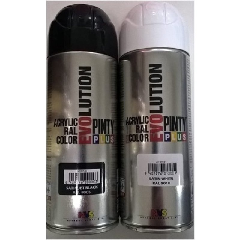 Pinty Plus - Evolution - Satin - 200ml - 555 - Jet Black - Ral 9005