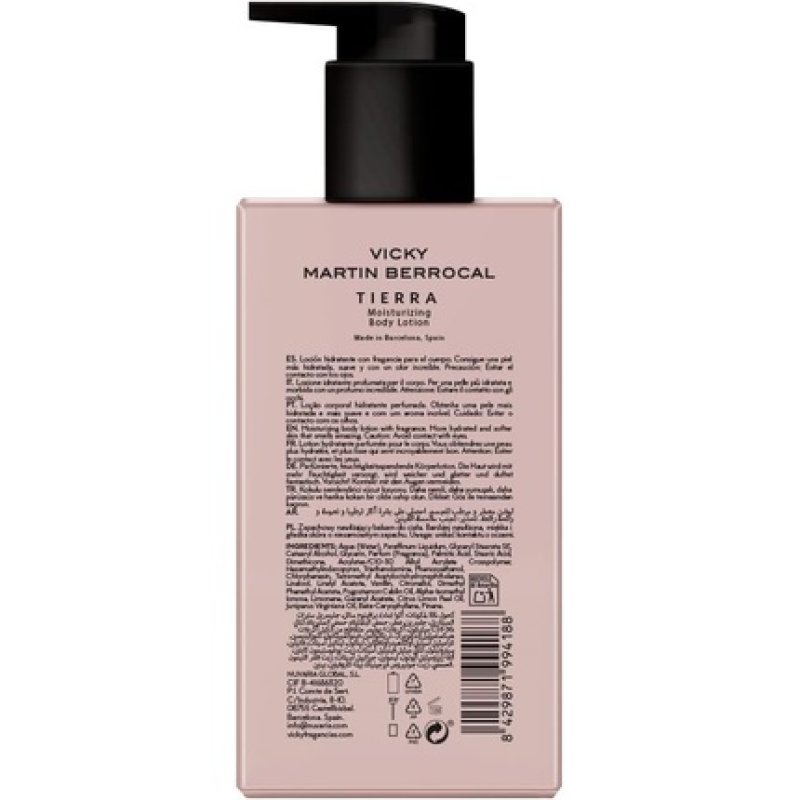 Vicky Martin Berrocal Terra Body Lotion 240ml - Moisturizing Body Milk with Pear