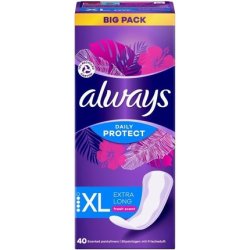 Always Daily Protect Extra Long Pantyliners with Fresh Fragrance - Pack of 40