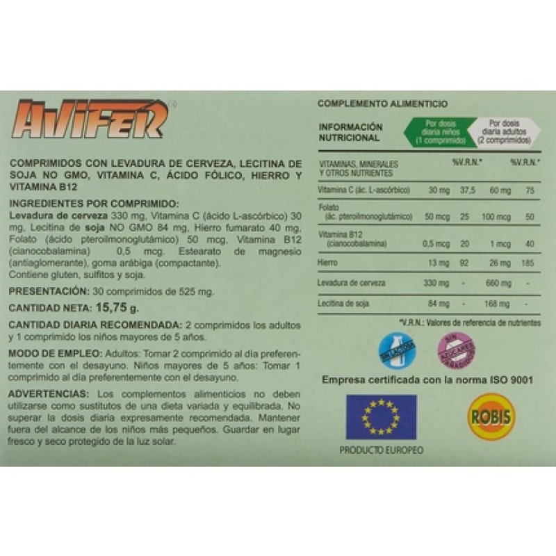 Nutricosmetics - Robis Avifer 30 Comp