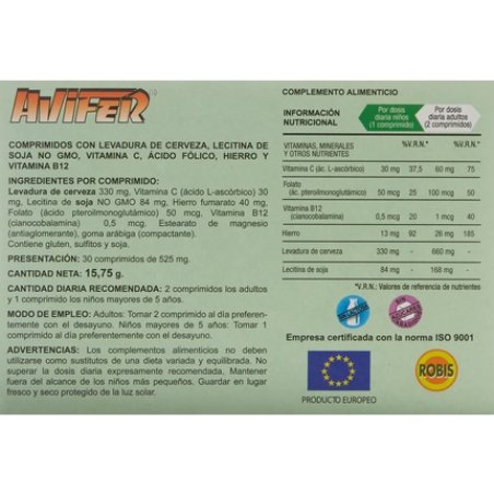 Nutricosmetics - Robis Avifer 30 Comp