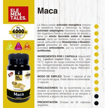 Novadiet Elemental Maca Capsules with Maca Extract Supplement