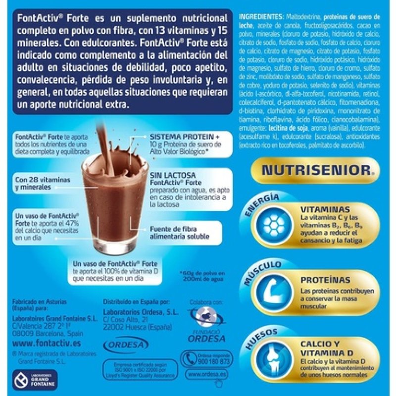 Fontactiv Forte Chocolate 800g