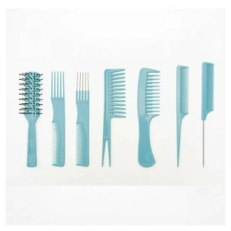 Bifull Set Of 7 Combs Gea Blue