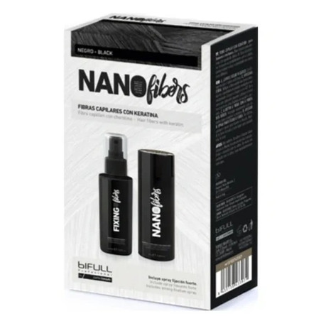 Bifull Nano Hair Fibers With Strong Hold Spray Black 100 Ml 25 G