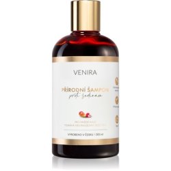 Venira Natural Anti-Grey Shampoo for Brown Hair - Mango and Lychee Scent, 300 ml