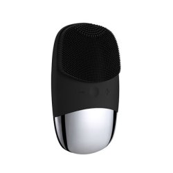 Flat Silicone Skin Cleansing Brush (black)