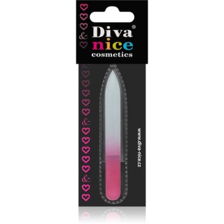 Diva & Nice Cosmetics Glass Nail File - Small Pink