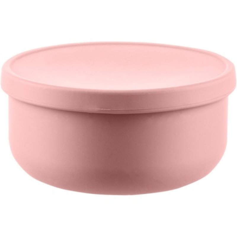 Zopa Silicone Bowl with Lid - Old Pink, 1 pc