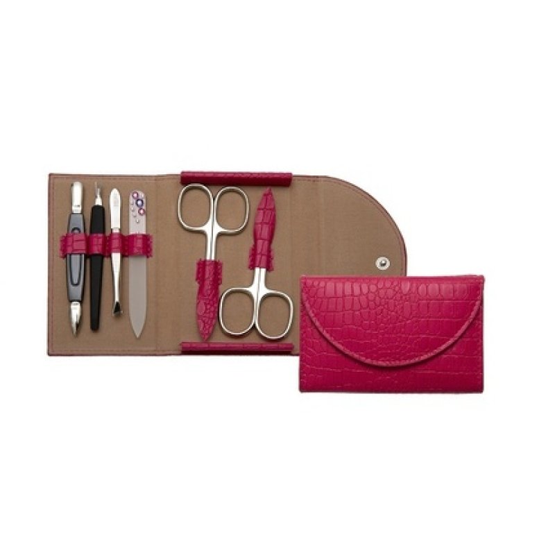 Manicure Set with Round Flap 6 Pieces Premium Line PL 214R