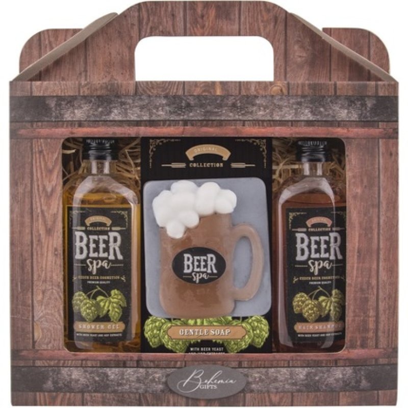 Bohemia Gifts & Cosmetics Beer Spa gift set for men - body and hair