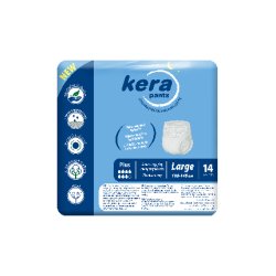Kera Absorbent Incontinence Pants For Women And Men - Pack Of 14 Large