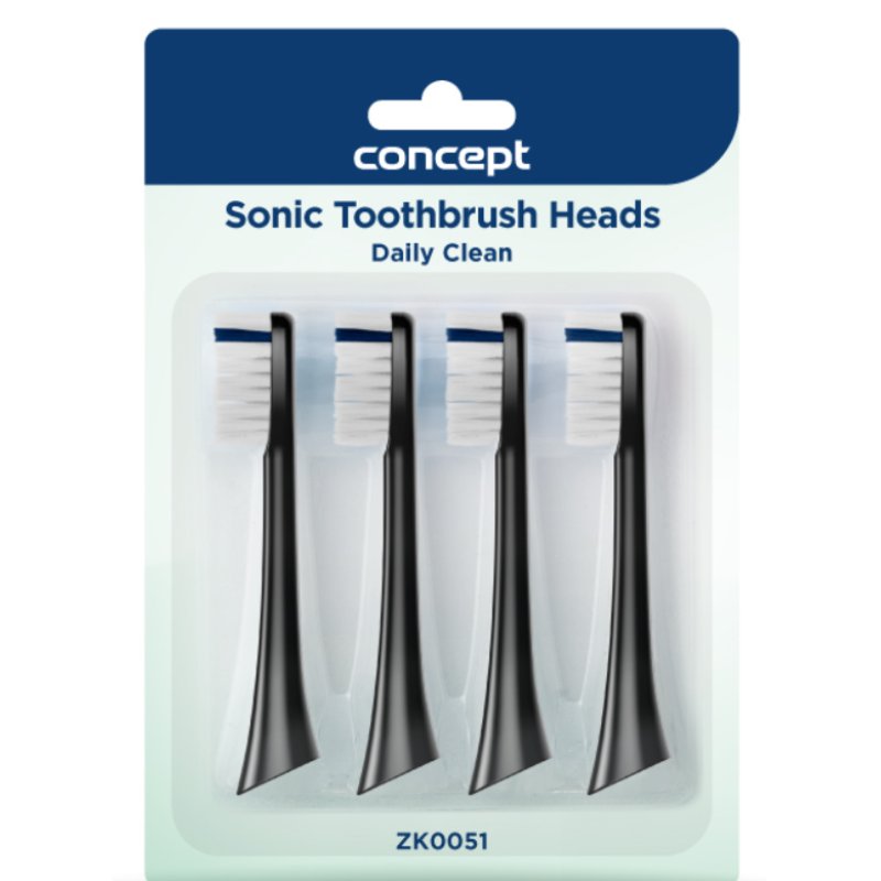 Concept ZK0051 toothbrush head 4 pc(s) Black