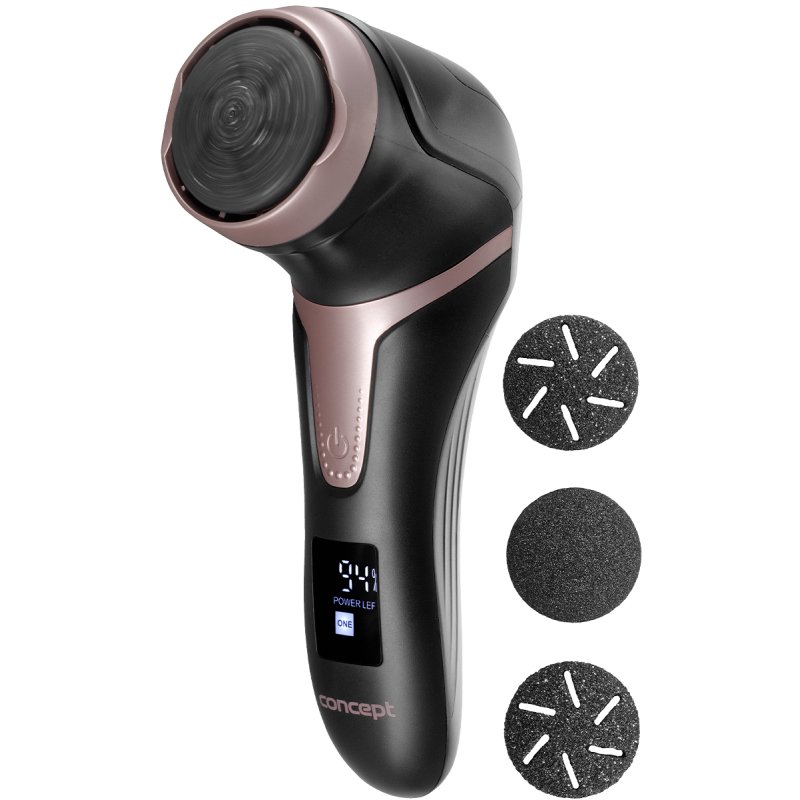 Concept PN3020 foot care appliance Foot pumice Black, Rose gold
