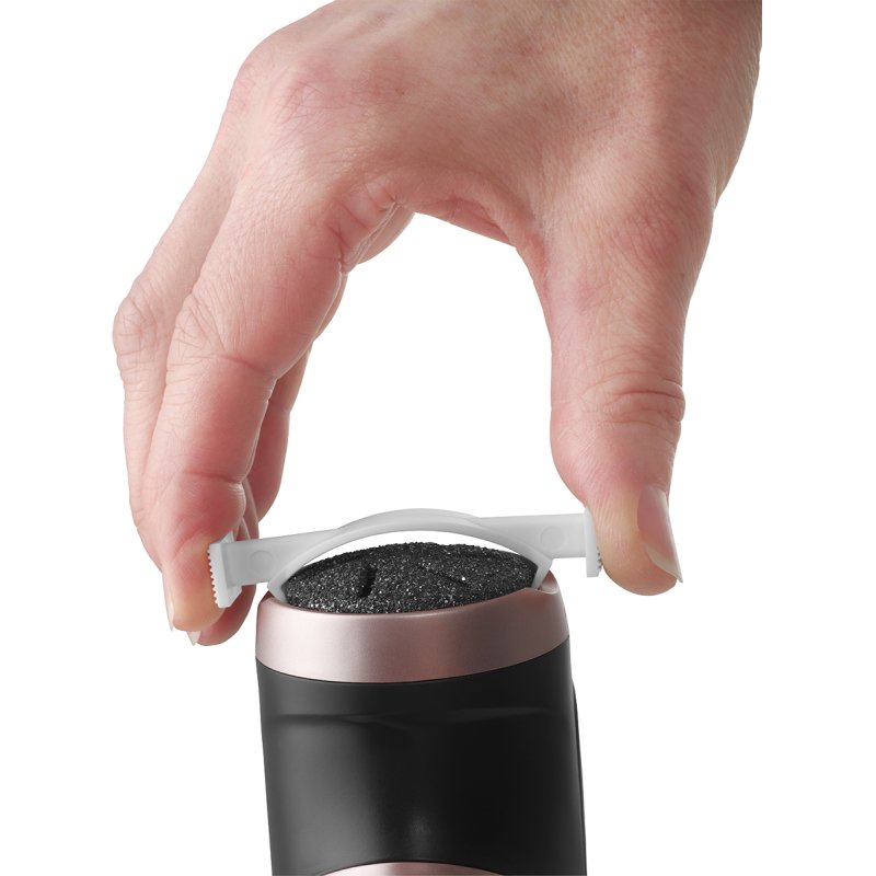 Concept PN3020 appareil de soins des pieds Foot pumice Noir, Or rose