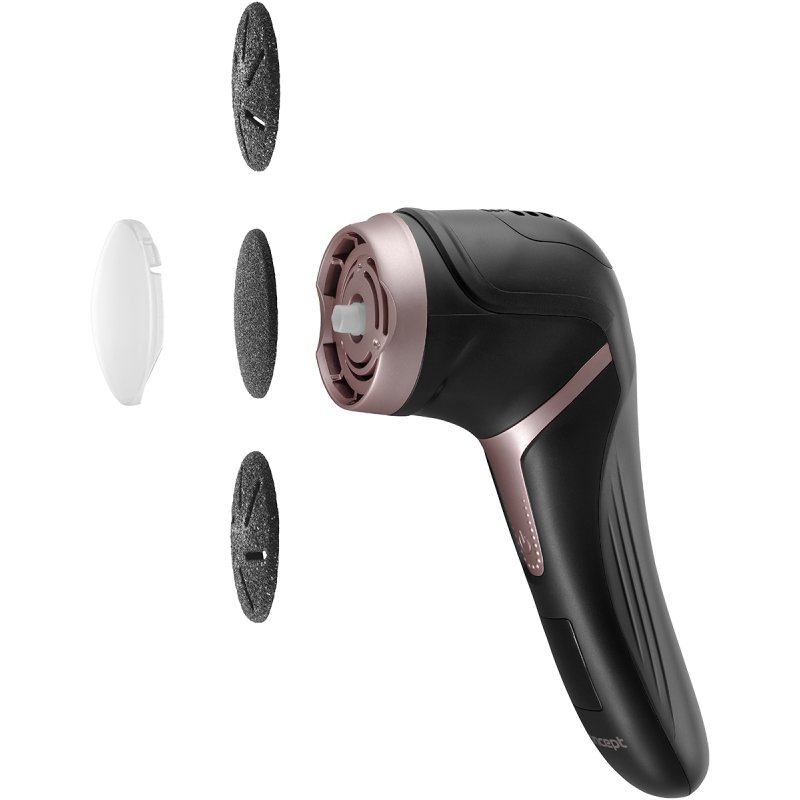 Concept PN3020 appareil de soins des pieds Foot pumice Noir, Or rose