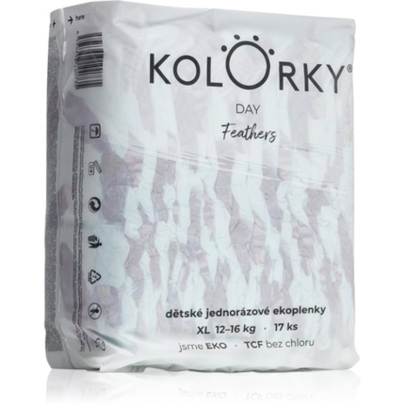 Kolorky Day Feathers Disposable Diapers - Size: XL (12-16 Kg), Quantity: 17 pcs
