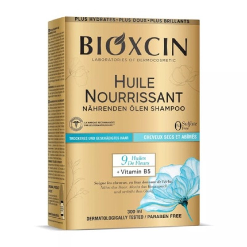 Bioxcin Nourishing Oil Shampoo with Nourishing Oils and Vitamin B5
