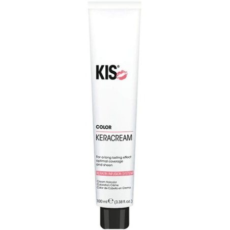 KIS KeraCream Color Permanent Hair Color Cream 100ml 7RK High Coverage Intensive Hair Color Keratin Infusion - Animal