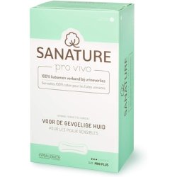 Sanature Pro Vivo Mini Plus Incontinence Pads made from 100% Cotton