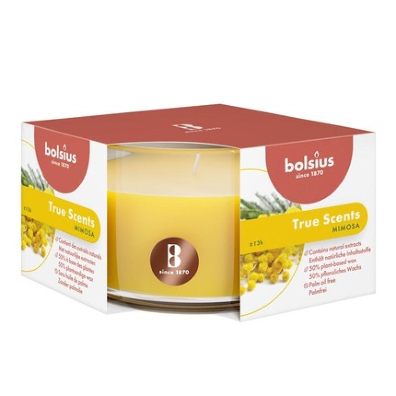 Bolsius True Scents Mimosa Fragrance Glass