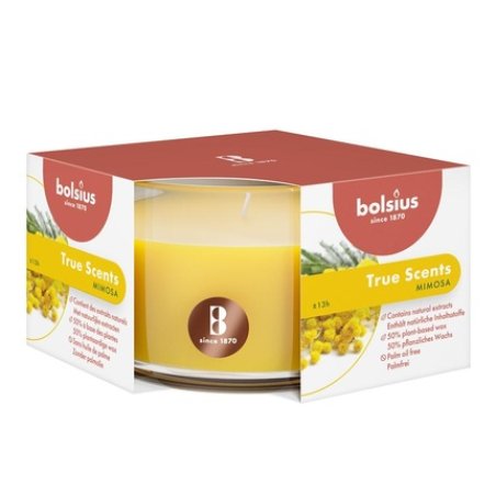 Bolsius True Scents Mimosa Fragrance Glass