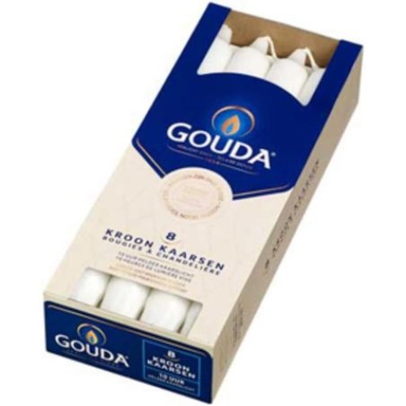 Gouda Crown Candle White 240/24