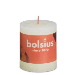 Bolsius Rustiko Shine bougie en cire Cylindre Crème 1 pièce(s)