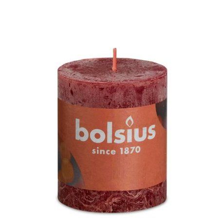 Bolsius Rustiko Shine wax candle Cylinder Red 1 pc(s)