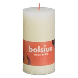 Bolsius Rustiko Shine bougie en cire Cylindre Crème 1 pièce(s)