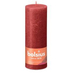 Bolsius Rustiko Shine wax candle Cylinder Red 1 pc(s)