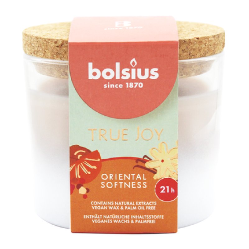 True Joy Oriental Softness Scented Candle with Vegan Wax in Glass - Bolsius