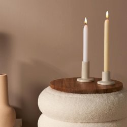 Bolsius Tapered Dinner Candles 23cm Anthracite - Long Burning Time of 8 Hours - Unscented - 25% Natural Vegan Wax -