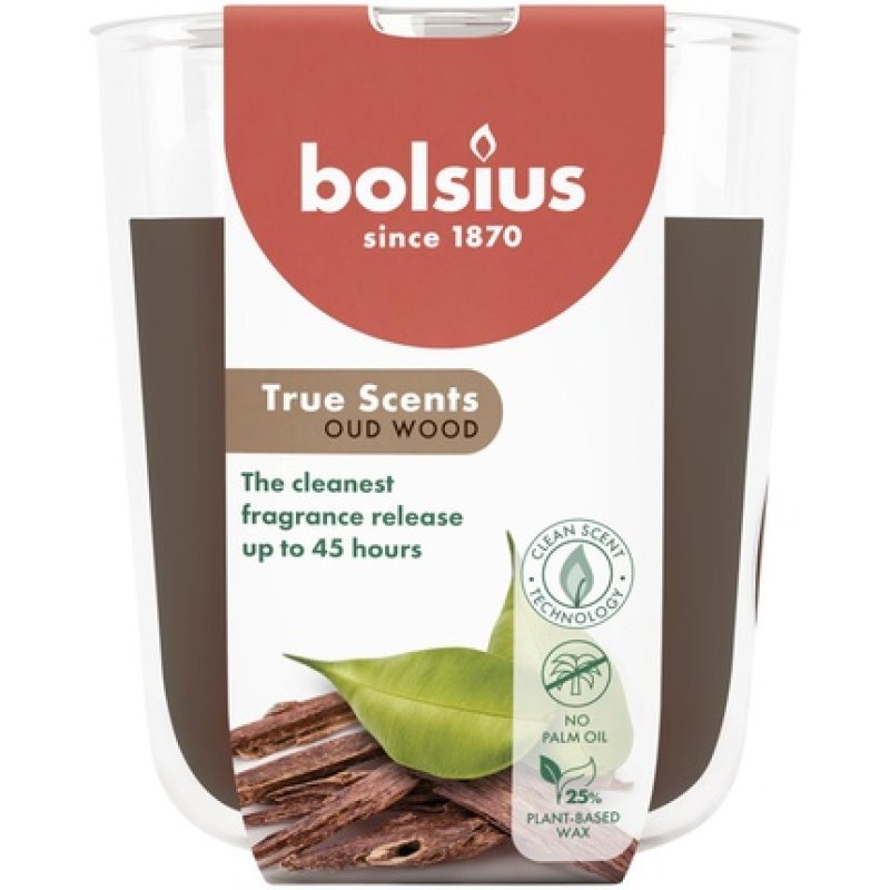 Bolsius Fragrance Glass 97/85 True Scents Oud Wood