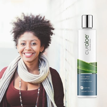 Curaloe Aloe Vera Shampoo for Men and Women 55% Pure Organic Aloe Nourishing and Moisturizing 8.5oz