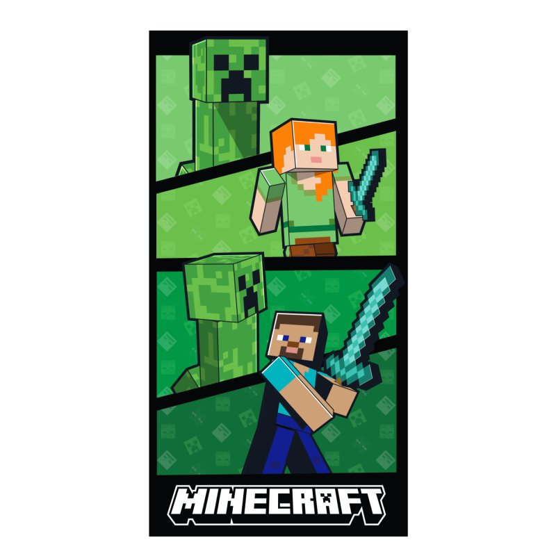 Beach towel - 70 x 140 cm - Minecraft (MNC698)