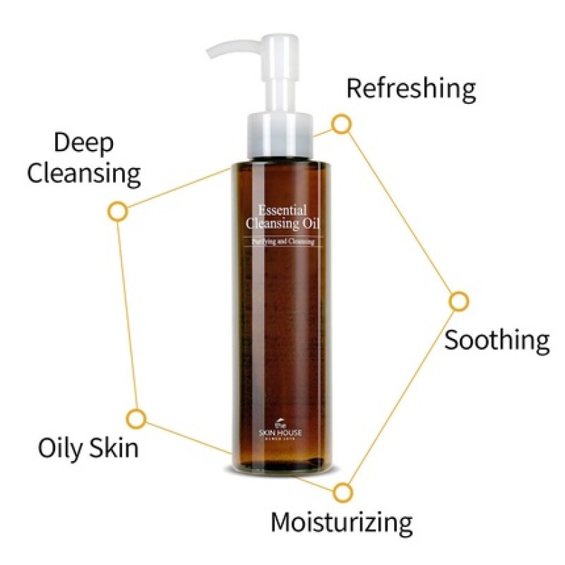 The Skin House Essential Cleansing Oil 150ml 6.76 Ounce Deep Cleansing Makeup Removal Korean Skin Care