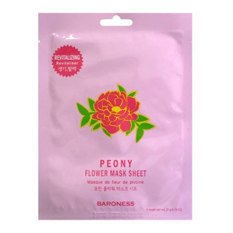 Baroness Peony Flower Mask Sheet, 21 G